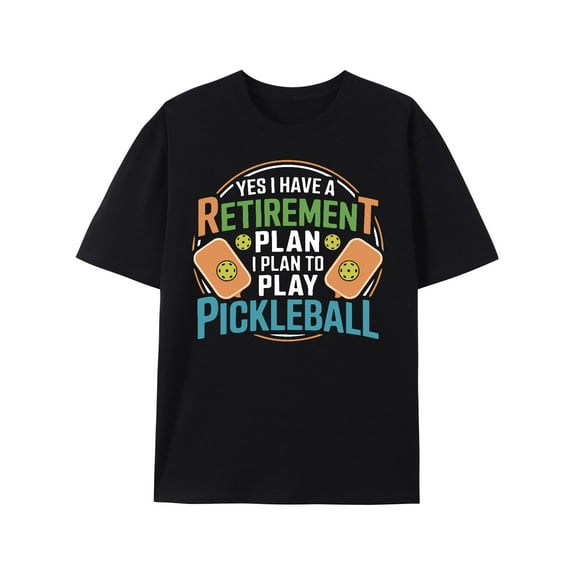 Funny Pickleball Graphic T-Shirt,Gift for Pickleball Lovers,Classic Fit Pure Cotton Tops for Men Women