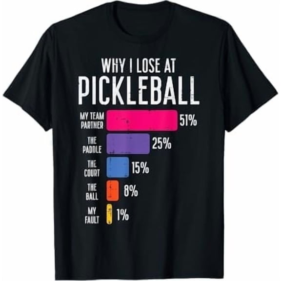 Funny Pickleball Humor Tops Why I Lose -Pickleball Lovers T-Shirt