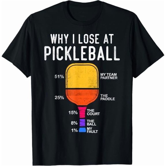 Greenink Funny Pickleball Humor Tops Why I Lose -Pickleball Lovers T-Shirt