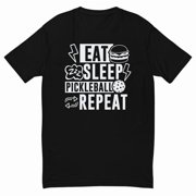 Funny Pickleball T-Shirt, Eat Sleep Pickleball Repeat Graphic Tee, Pickleball Lover Gift Shirt for Men and Women