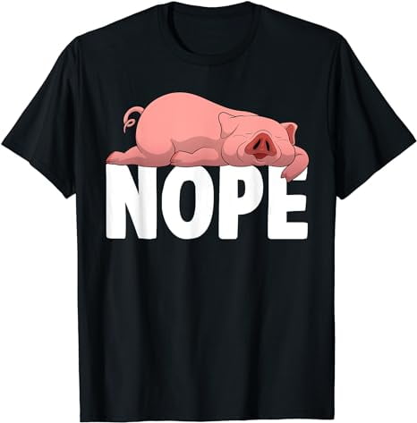 Funny Pig Design For Men Women Girls Farm Animal Pig Lovers T-Shirt ...