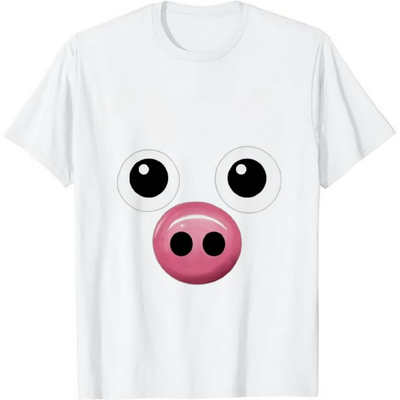 Funny Pig Face Shirt Swine Thanksgiving Costume Gift T-Shirt 082