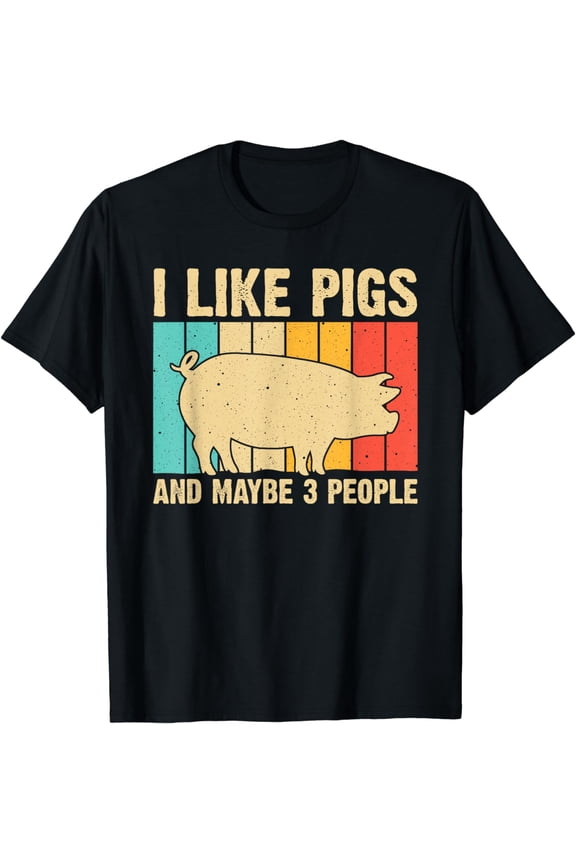 Funny Pig For Men Women Farm Animal Swine Vintage Pig Lovers T-Shirt