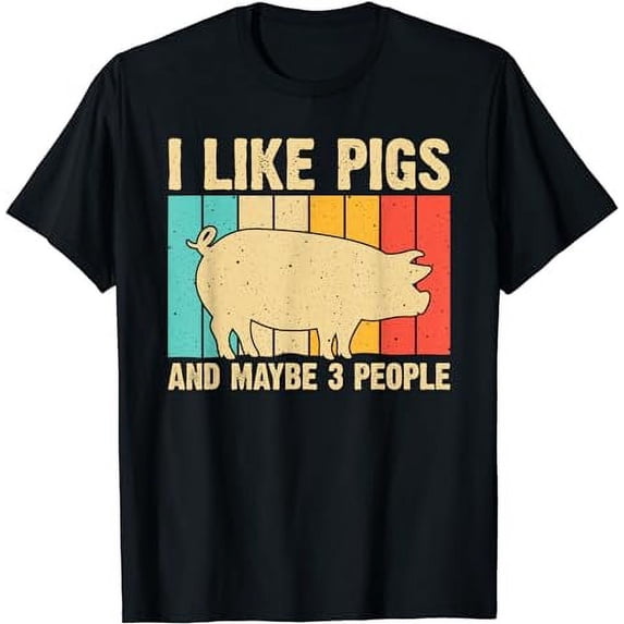 Funny Pig For Men Women Farm Animal Swine Vintage Pig Lovers T-Shirt