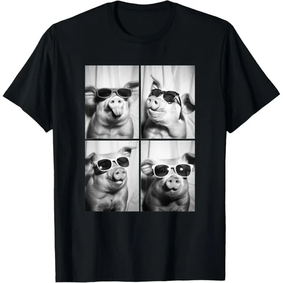 Funny Pigs with Sunglasses Cool Farm Animals Animal T-Shirt