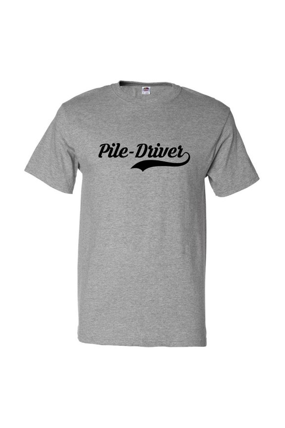 Funny Pile-Driver Retro Old School T shirt Tee Gift