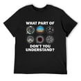 thumbnail image 1 of Funny Pilot Art Men Men Aviation Airline Pilot Instruments T-Shirt Black Small, 1 of 5