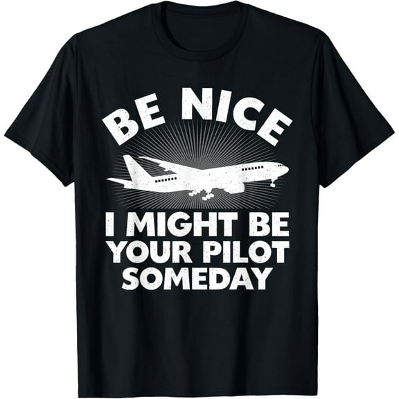 Funny Pilot Design For Men Women Aviation Airplane Pilot T-ShirtMen and women, White Black T-shirt, size: Extra large S-4XL