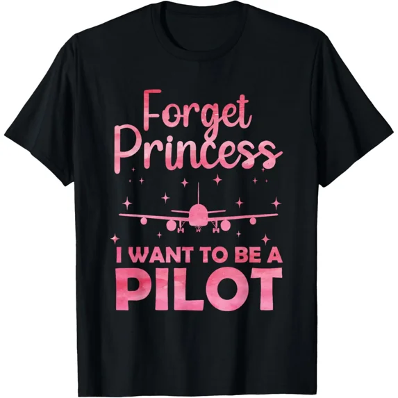 Funny Pilot Design For Women Girl Aviation Airplane Pilot T-Shirt Gift for Dad,