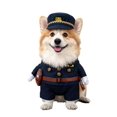 thumbnail image 1 of Funny Pilot Dog Costume, Standing Pet Uniform Outfit with Hat, Navy Blue Captain Suit with Belt Bag, Party Cosplay Apparel, for Small Medium Dogs Puppies Cats Photo Prop, 1 of 7