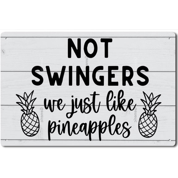 Funny Pineapple Canvas Wall Art Print, Summer Fruit Themed Decor Tin Sign, 8 x 12 in