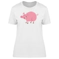 thumbnail image 1 of Funny Pink Pig Doodle T-Shirt Women -Image by Shutterstock, Female XX-Large, 1 of 2
