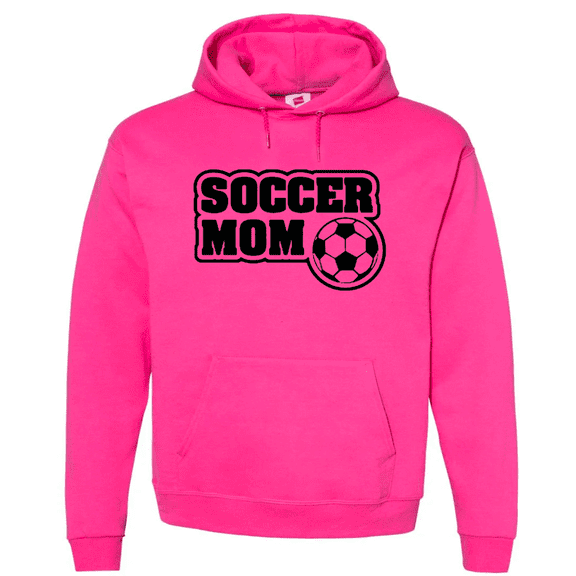 Funny Pink Soccer Mom Hoodie Sweatshirt Clothing Accessories Gifts Mens