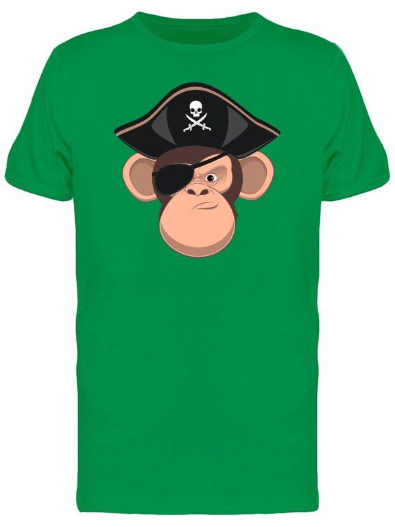 Funny Pirate Monkey Cartoon Tee Men's -Image by Shutterstock