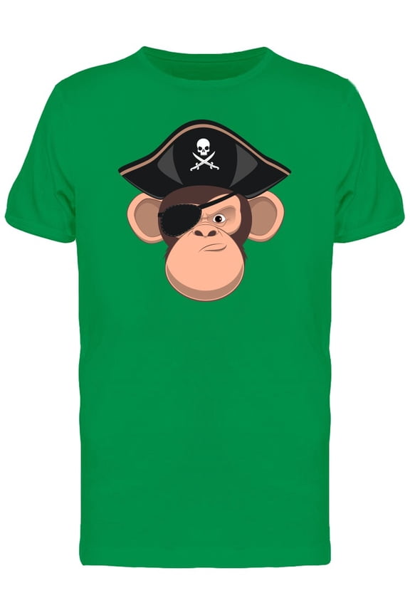 Funny Pirate Monkey Cartoon Tee Men's -Image by Shutterstock