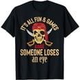 thumbnail image 1 of Funny Pirate Quote With Eye Patch & Headscarf Design T-Shirt, 1 of 5