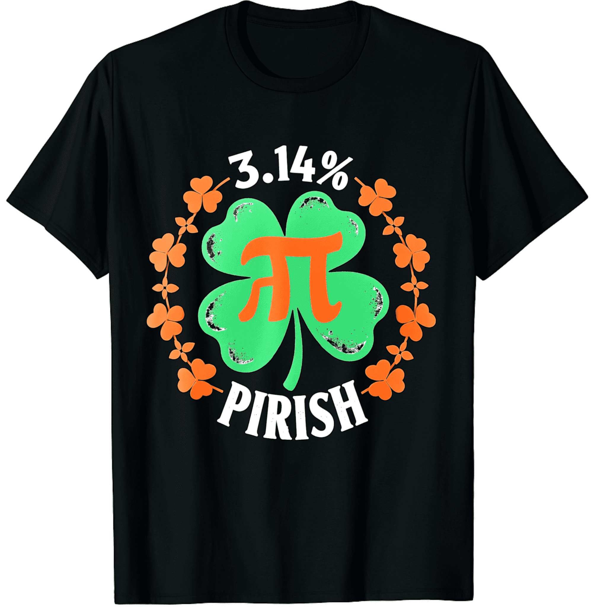 Funny Pirish St Patricks Day Pi Day Math Teacher T-Shirt Retro Lucky ...
