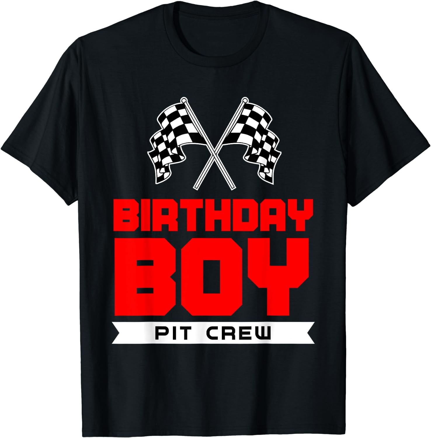 Funny Pit Crew Birthday Boy Racing Race Car Costume Kid Gift T-Shirt ...