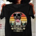 Funny Pitbull Glasses All dogs are cool but pitbull rule