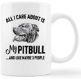 thumbnail image 1 of Funny Pitbull Mug Cup,All I Care About is My Pitbull Ceramic Mug-11oz Coffee Milk Tea Mug Cup,Gifts For Dog Lovers Pitbull Mom Dog Mom Women Teen Girls,Pet Lovers Gifts, 1 of 4