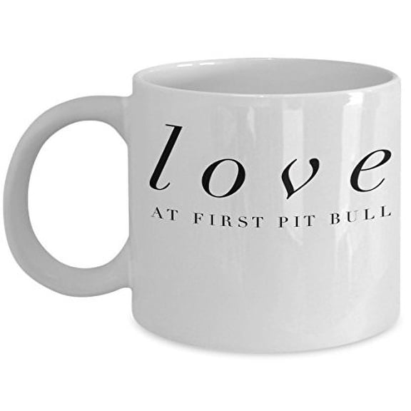 Pitbull 11 oz Coffee Mug - Love At First White Ceramic Gift