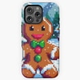 thumbnail image 1 of Funny Pixel Art Gingerbread Man Phone Case for iPhone 11 12 13 14 15 16 17 Pro Max, 1 of 2