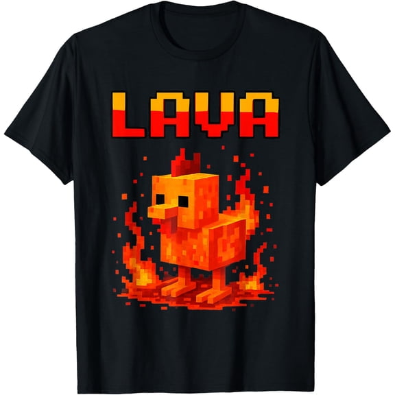 Funny Pixel Chicken Cooked Gaming Game T-Shirt