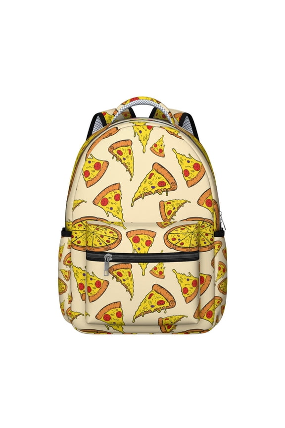 Funny Pizza Lover Backpack - Waterproof Student Backpack with Spinal Support, Organized Storage & Lightweight Design - Perfect Gift for Foodie Teens