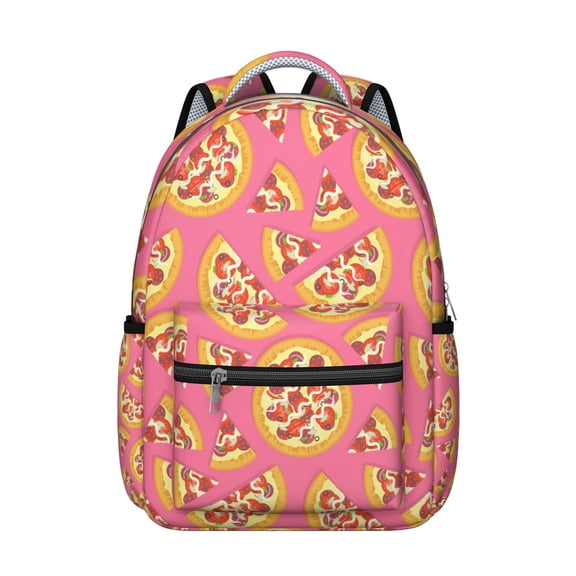Funny Pizza Lover Backpack - Waterproof Student Backpack with Spinal Support, Organized Storage & Lightweight Design - Perfect Gift for Foodie Teens