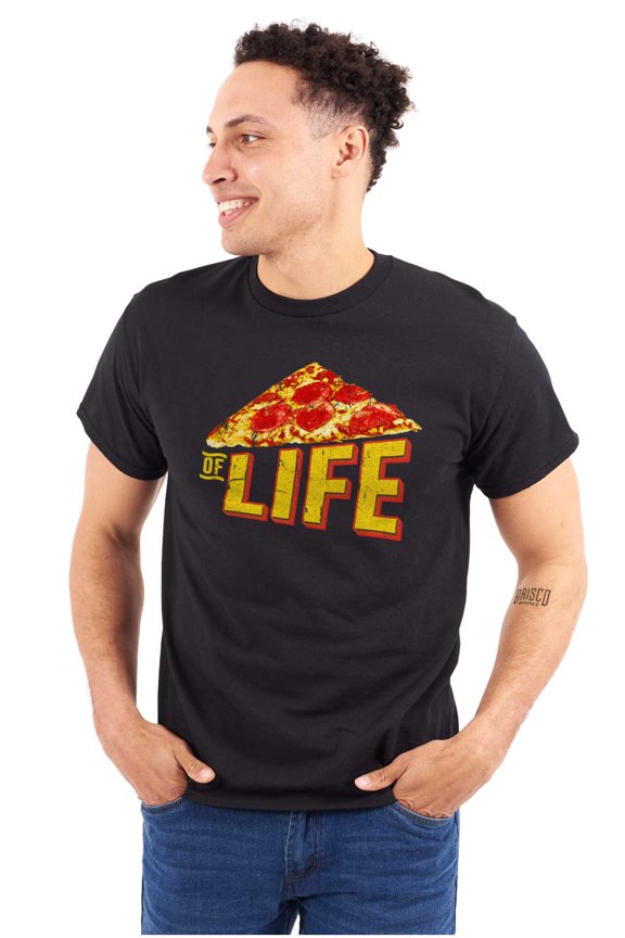 Funny Pizza Slice of Life Joke Plus Size Crewneck Graphic Tee Shirt Brisco Brands 3X