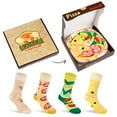 thumbnail image 1 of Funny Pizza Socks Box for Men Dad Women Teen Boys - Pizza Lovers Gifts Novelty Food Silly Socks-Easter Fathers Valentines Birthday Gifts Ideas Christmas Stocking Stuffers(Black,4 Pairs）, 1 of 8