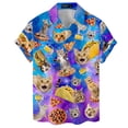 thumbnail image 1 of Funny Pizza Taco Galaxy Cat Hawaiian Shirt For Men 80s Cats Party Mens Hawaiian Shirt Mens Short Sleeve Button Dowm Shirt Men, 1 of 7