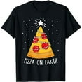 thumbnail image 1 of Funny Pizza on Earth Christmas Tree Merry Pizzamas Crustmas T-Shirt, 1 of 5