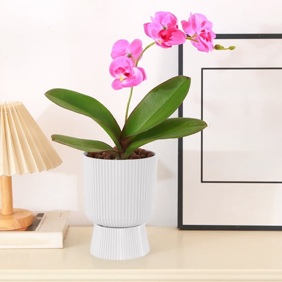 Funny Plant Pots – Creative Split Design Flower Pot with Drainage Holes, Cute Resin Flower Pots for Home and Office Decor