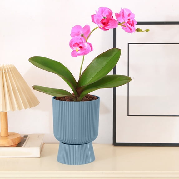 Funny Plant Pots – Creative Split Design Flower Pot with Drainage Holes, Cute Resin Flower Pots for Home and Office Decor