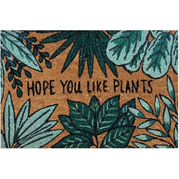 Funny Plants Doormat Entryway Front Porch Rugs 18x30 inch Anti-Skid Bottom Floor Indoor Outdoor Carpet for Farmhouse Patio Home Decor