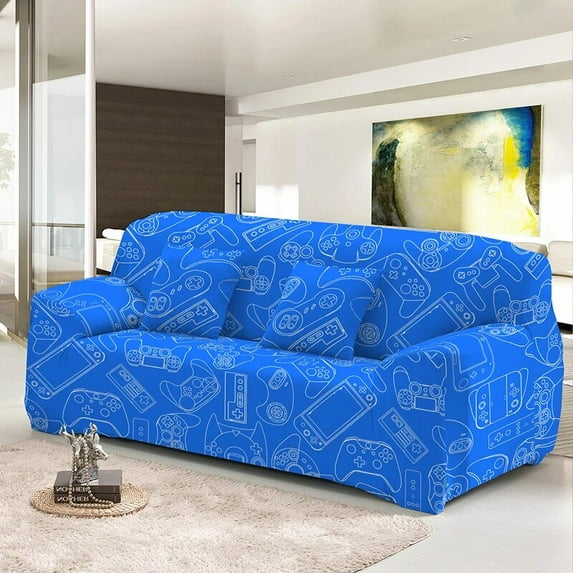 Funny Player Gampad Couch Cover Slip-Resistant L Shape Stretch Game Sofa Covers For Living Room Slipcovers 1/2/3/4 Seaters