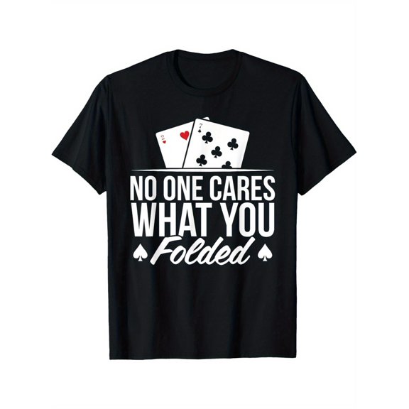 Funny Playing Card Theme Poker Retro Classic Men's Crew Neck T-Shirt