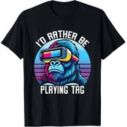 Funny Playing Tag Gorilla Monkey VR Gamer Humor Gift Unisex T-Shirt,S-5XL