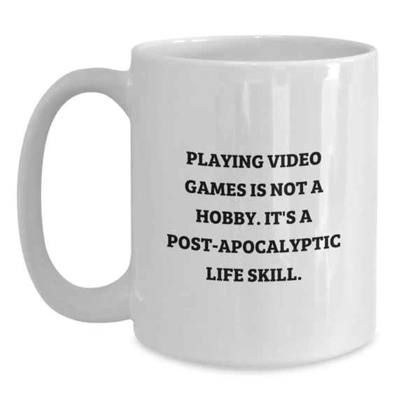 Funny Playing Video Games Gifts from Friends for Gamers Christmas Unique Mugs White Coffee Mug