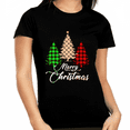 thumbnail image 1 of Funny Plus Size Christmas Shirts for Women Plus Size Christmas PJs Cute Plaid Christmas Tee Shirt, 1 of 5