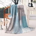 thumbnail image 1 of Funny Plush Blanket for Baby Toddler Women Friends Abstract Graffiti Art Flannel Blanket Super Soft Warm & Breathable Bed Throw Blanket for Sofa Chair Bed Blue & Gray 50x60inch, 1 of 5