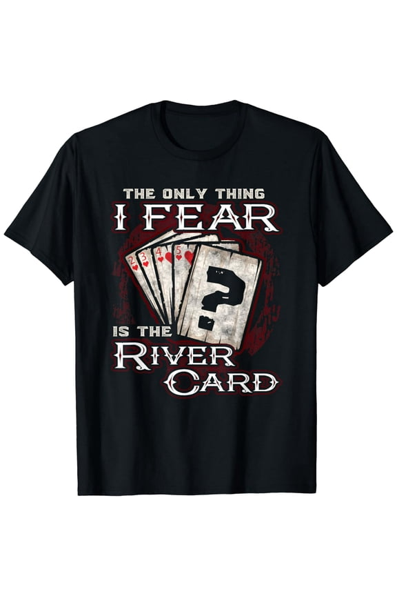 Funny Poker Player River Card Unisex Short Sleeve Novelty T-Shirt