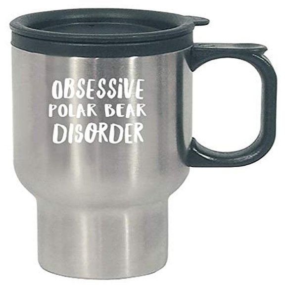 Funny Polar Bear Travel Mug - Stainless Steel Gift for Arctic Animal Lovers