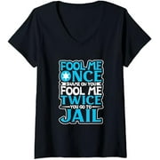 Funny Police Cop Humor Police Officer Police Car Police Gear V-Neck T-Shirt