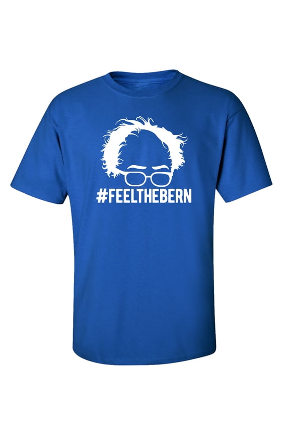 Funny Political Feel The Bern Adult Unisex Short Sleeve T-Shirt-Black-XXXL