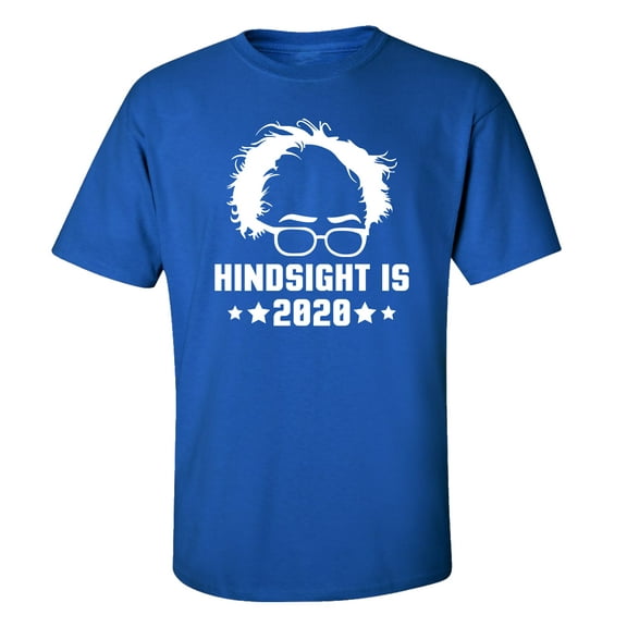 Funny Political Hindsight is 2020 Adult Unisex Short Sleeve T-Shirt-Black-5XL