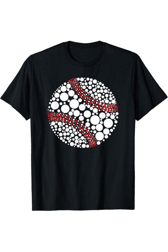 Funny Polka Dot Baseball Lover Player International Dot Day T-Shirt