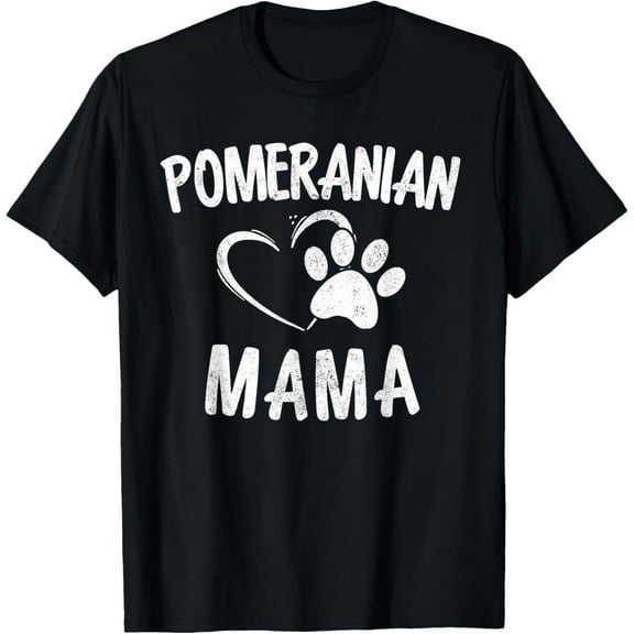 Funny Pomeranian Mama Gift Pet Lover Apparel Dog Pom Mom T-Shirt