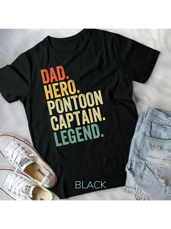 Funny Pontoon Boat Captain Dad Boating T-Shirt Unisex T-shirt